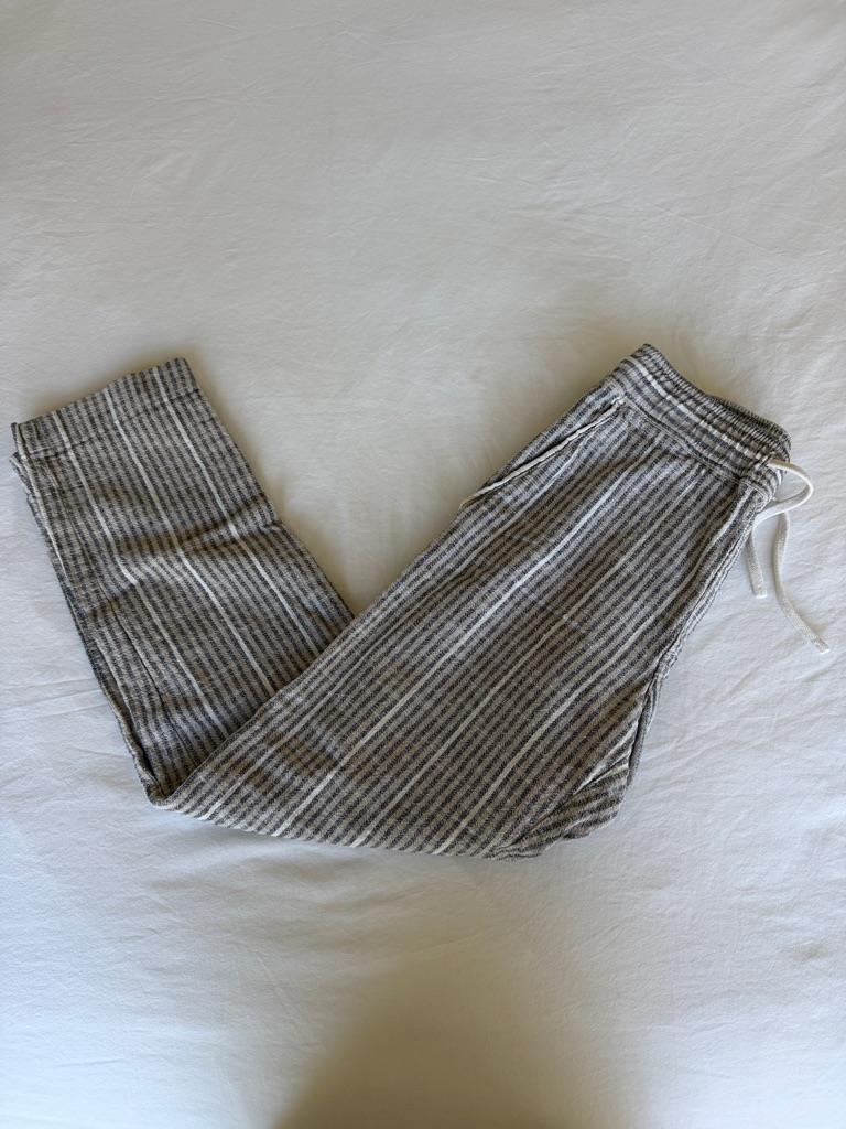 Zara Gray And White Striped Men’s Jogger Pants